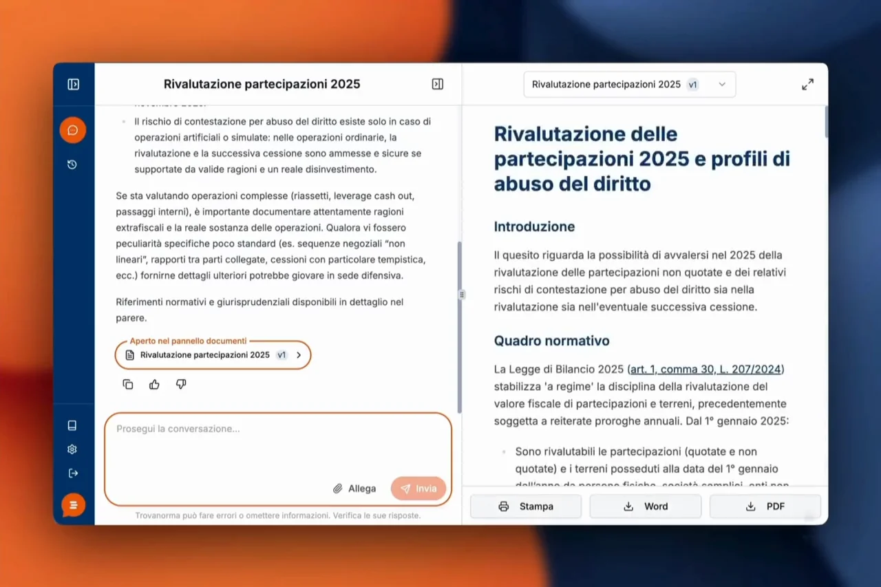 Interfaccia Trovanorma